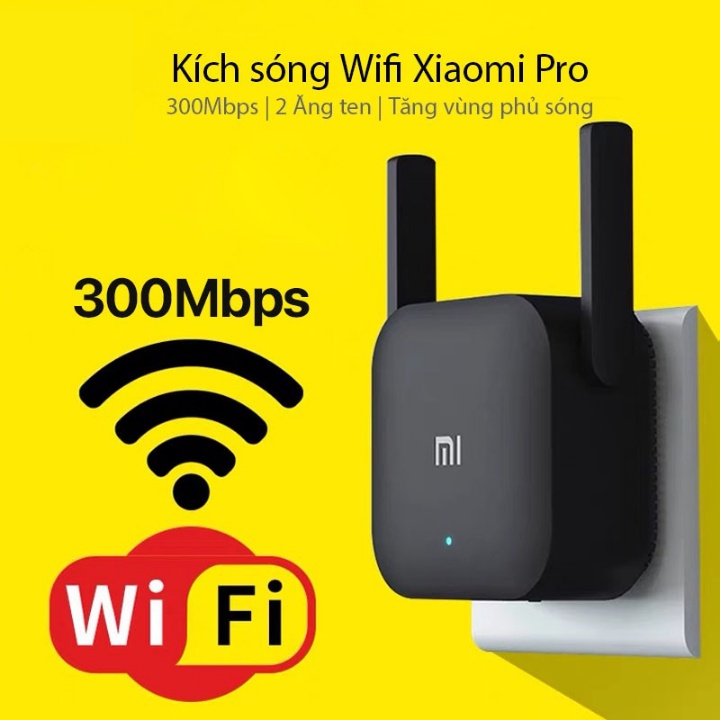 Kích sóng wifi xiaomi 2 râu repeater proMở rộng vùng phủ sóng đến hơn 20m, thiết kế nhỏ gọn - Bảo Hành 12 Tháng