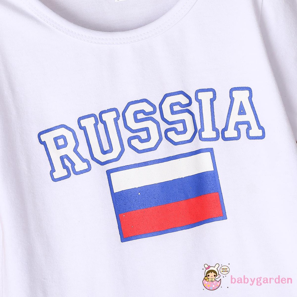 Áo thun trắng ngắn tay in họa tiết thời trang đơn giản cho nữ bé 2-6 tuổi