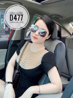 Bigsize Đầm cườm D477