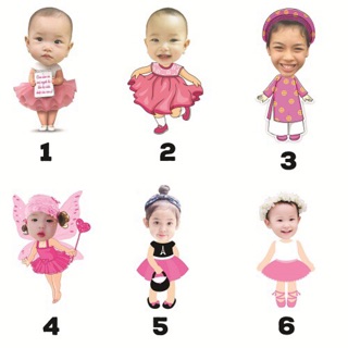 Hình chibi -mô hình bé [Phụ kiện trang trí sinh nhật]