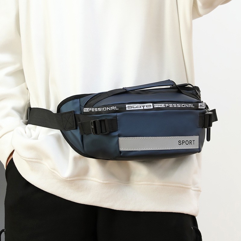 Túi Đeo Chéo Nam Unisex Thời Trang Chống Nước  - Túi Bao Tử Dệt Trơn Trượt Nước Đeo Hông Lưng Bụng