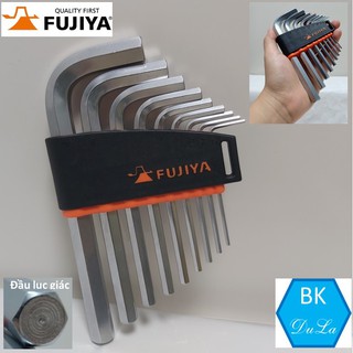 Bộ cờ lê lục giác ngắn đầu bằng 9 chi tiết fujiya lh130-9s made in japan