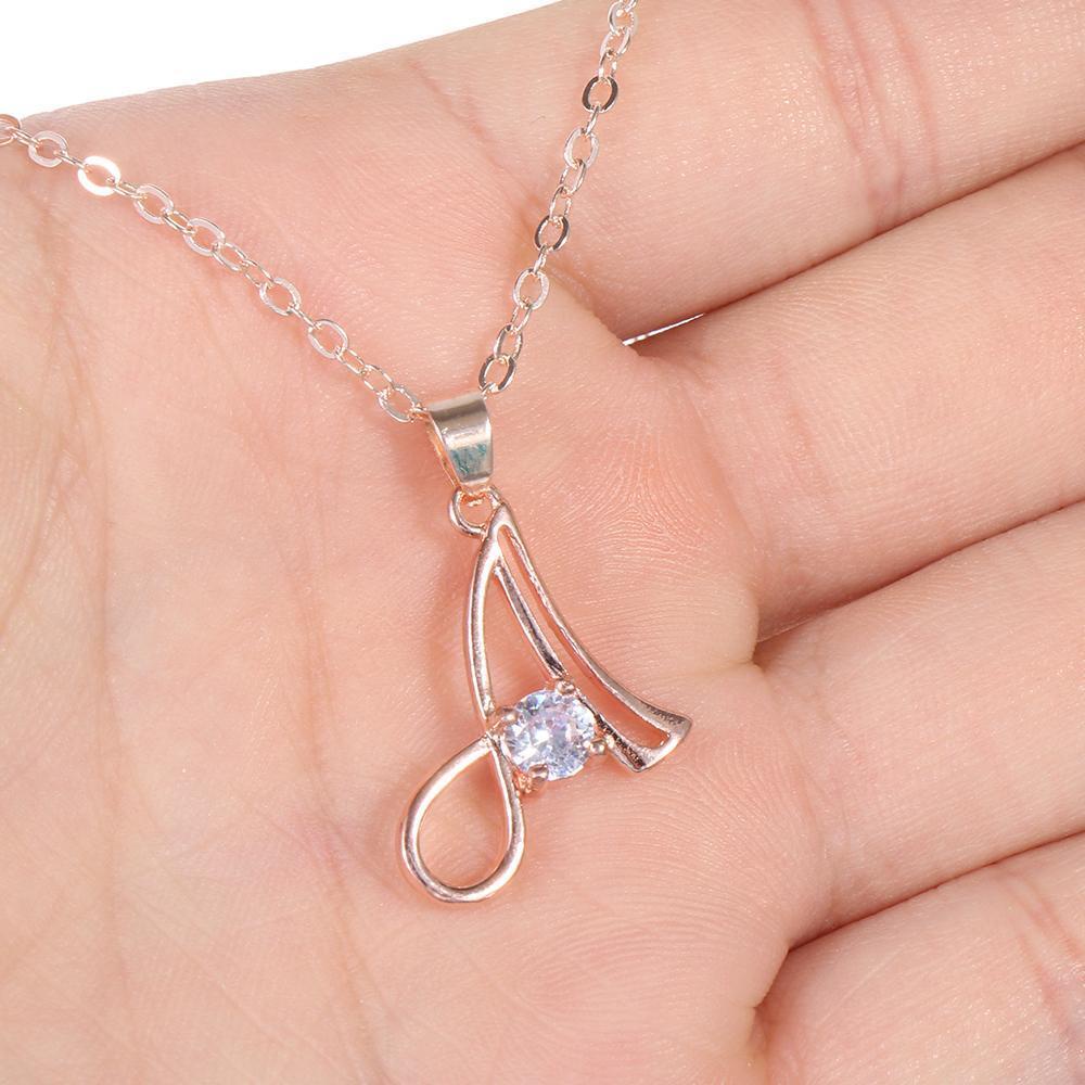 NIUYOU Vòng cổ Mặt Chữ Cái Từ A-Z Màu Vàng Hồng Thời Trang Cho Nữ