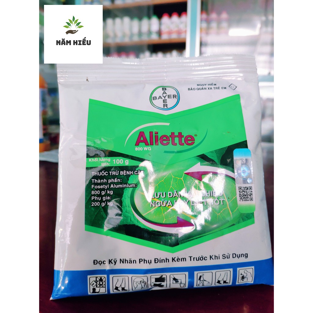 Thuốc trừ bệnh cây Aliette 800WG - 100g - Đặc trị vàng lá, thối rễ hoa lan, cây ăn trái