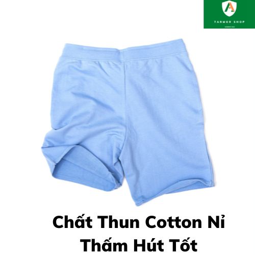 Quần short nam thể thao TARMOR chất vải thun cotton , nỉ da cá khô thoáng , không may lai.