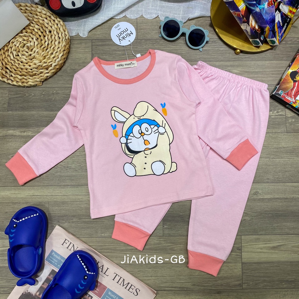 [Bé:6-19kg] Bộ Quần Áo Dài Tay Minky Mom, Vải Cotton Hàn Mềm Mịn Cho Bé 6-19Kg-Mã:TD-IN58