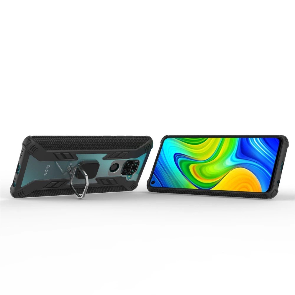 Redmi Note 9 / Redmi 10X 4G ốp lưng chống sốc giá đỡ siêu nhân Iring kiêm nhẫn hút ô tô
