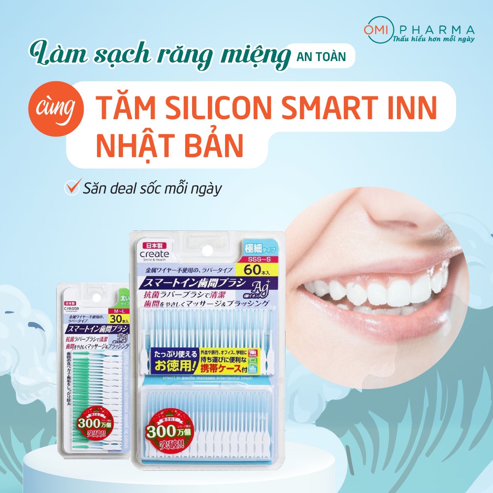 Tăm Silicon Smart In Siêu Mềm Làm Sạch Răng Nhẹ Nhàng Nhật Bản