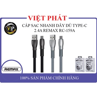 Cáp sac nhanh dây dù type-c 2.4a remax rc-159a -1.0m-