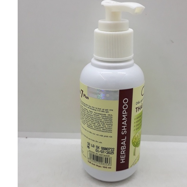 [Chính Hãng] Dầu Gội Dược Liệu Thái Dương 7 Plus 100ml