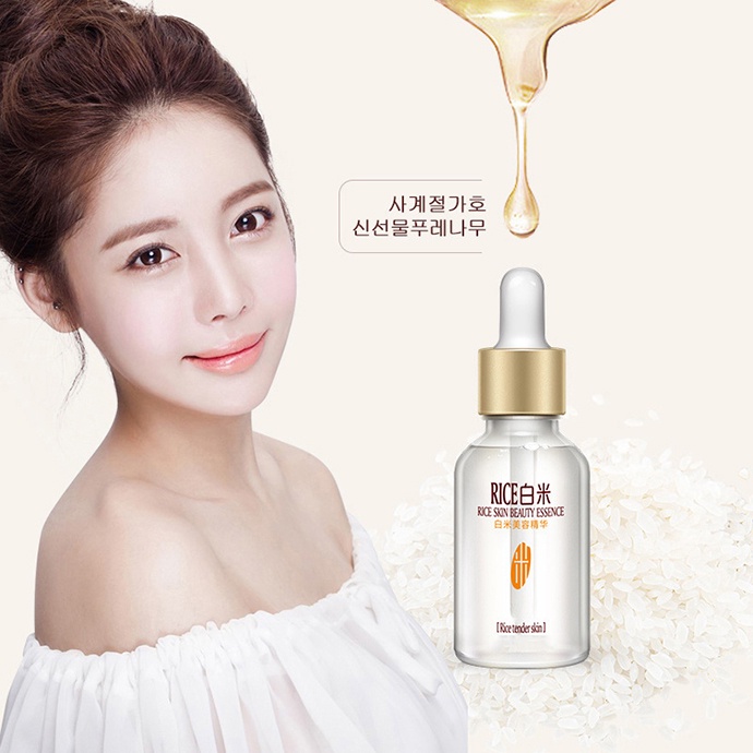 Tinh Chất Serum Dầu Gạo Dưỡng Trắng Da Mặt Rorec Rice Trẻ Hóa Làn Da, Kiểm Soát Dầu 15ml MS6039