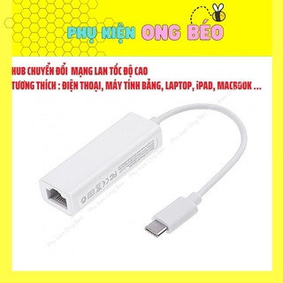 Adapter chuyển đổi từ cổng USB Type C sang cổng mạng lan BT45 cho điện thoại, máy tính bảng- phukien_ongbeo