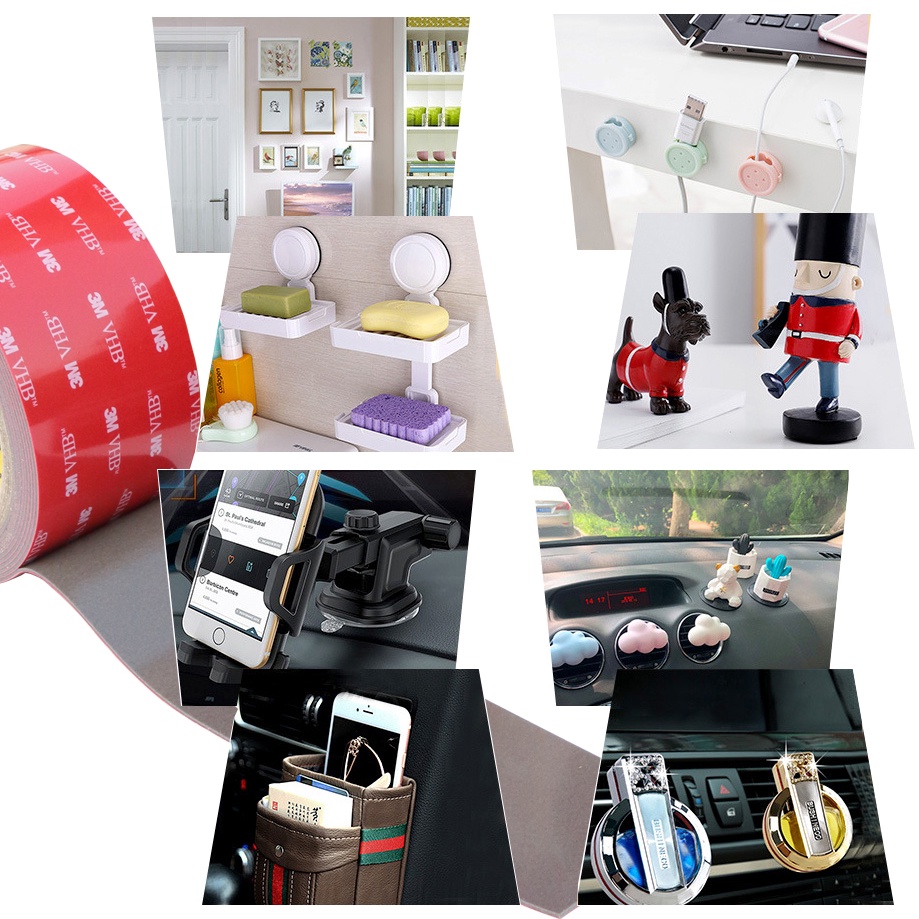 Cuộn Băng Keo Xốp Hai Mặt 3M 3M Dán Trang Trí Nội Thất Xe Hơi