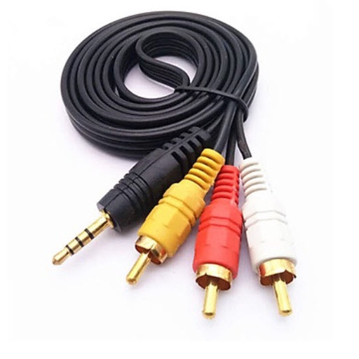 Dây 3.5 Ra 3 Đầu AV Hoa Sen 1.5met Dây Kết Nối TiviBox Với Tivi