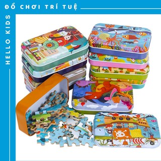[HÀNG CAO CẤP] Tranh ghép 60 mảnh hộp sắt