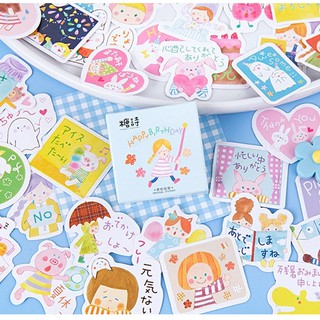 Hộp 45 miếng sticker mẫu sinh nhật happy birthday