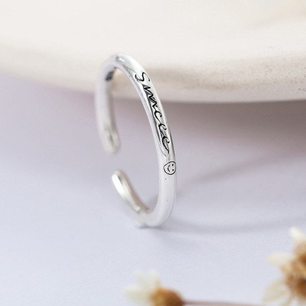 [Freesize] Nhẫn Nam/ Nữ Bạc 925 Cao Cấp ERASHOP 077941 - Smile Mặt Cười Độc Đáo, Cool Ngầu, Đơn Giản Siêu Rẻ Đẹp