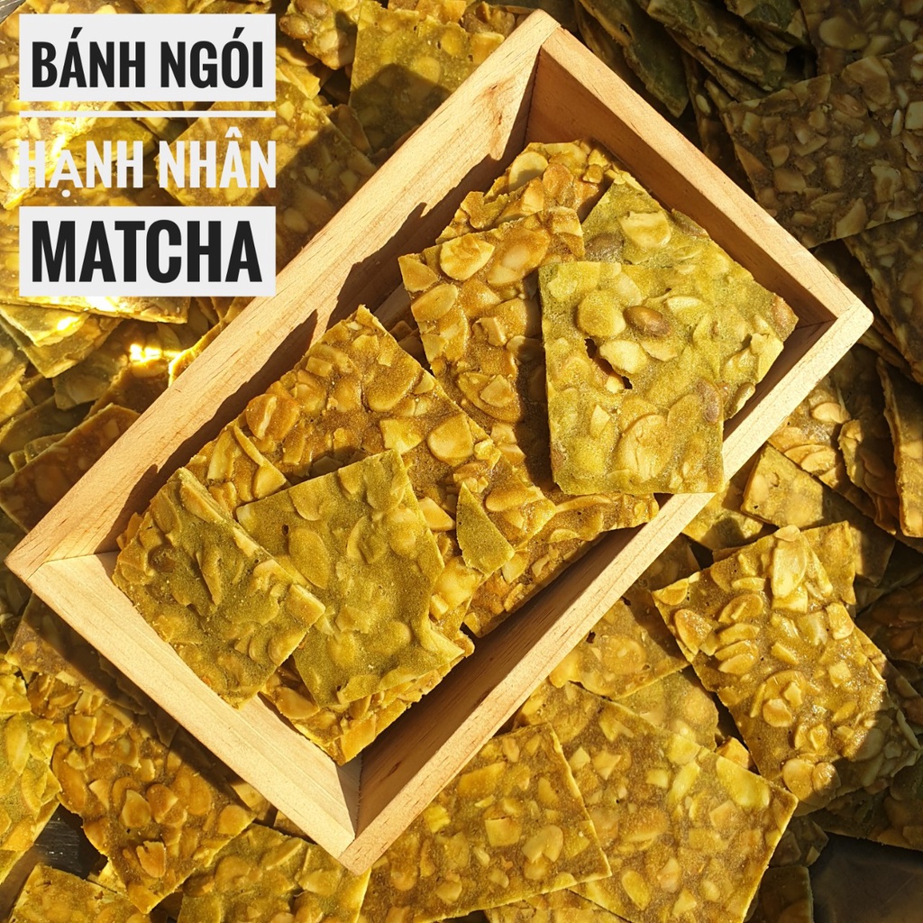 Bánh Ngói Hạnh Nhân (Truyền Thống, Trứng Muối, Socola, Matcha - Trà Xanh) - Bánh ăn kiêng Healthy Giảm Cân