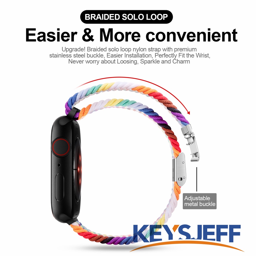 Dây Đeo Nylon Thay Thế 49mm 45 / 41mm Cho Đồng Hồ Thông Minh Apple Watch Series 8 / 7 Ultra / SE / 6 / 5 / 4