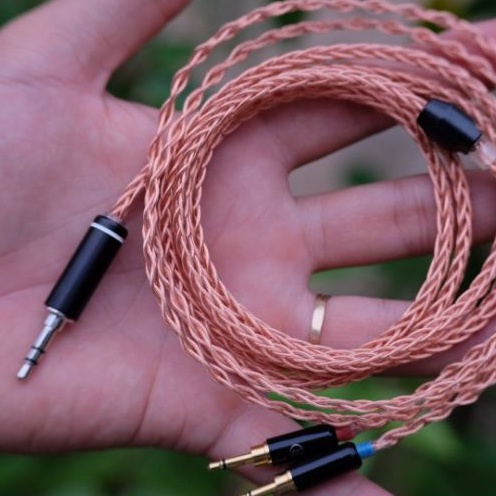 Cáp nâng cấp cho headphone dây đồng 7n occ litz 25awg đan 8x dài 1,5 mét.