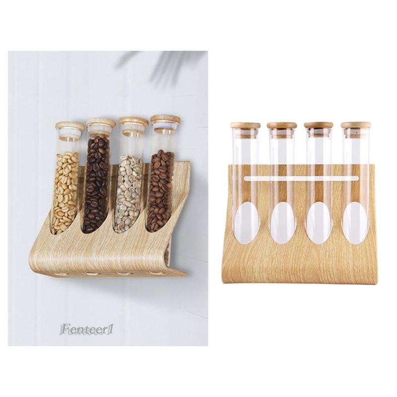 Giá đỡ 4 ống thủy tinh trưng bày trái cây khô