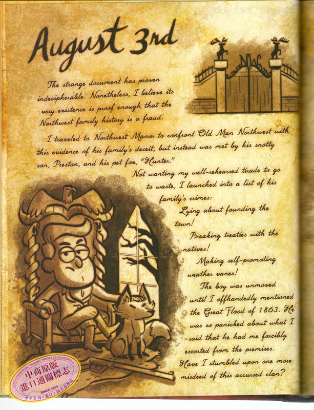 Weird town Dipu diary log providers English original Gravity Falls Journal 3 Alex Hirsch hardcover books Disney Disney b