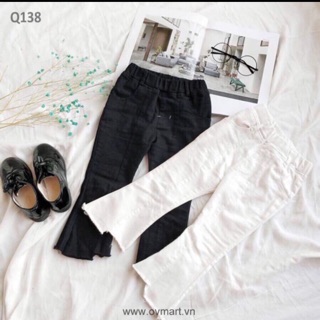 Quần kaki ống loe cho bé gái