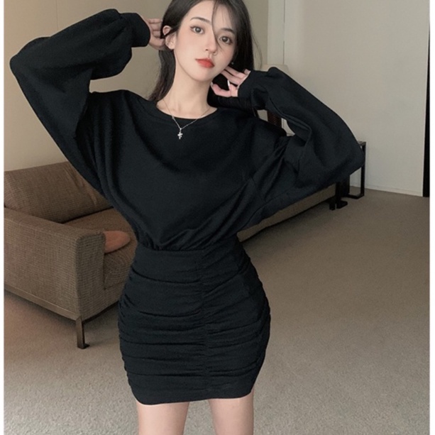 【ZHELIHANGFEI】Đầm Nữ Tay Dài Kiểu Dáng Thời Trang Quyến Rũ