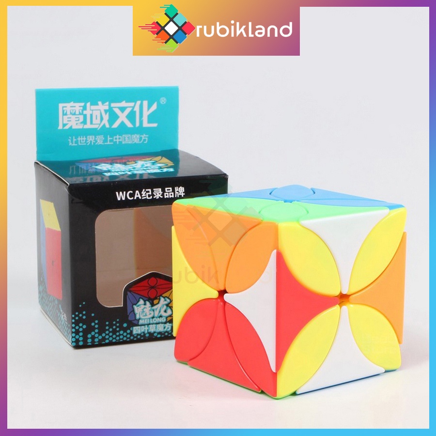 Rubik Biến Thể MoYu MeiLong Four Leaf Clover Cube Cỏ 4 Lá Stickerless Rubic Đồ Chơi Trí Tuệ Trẻ Em