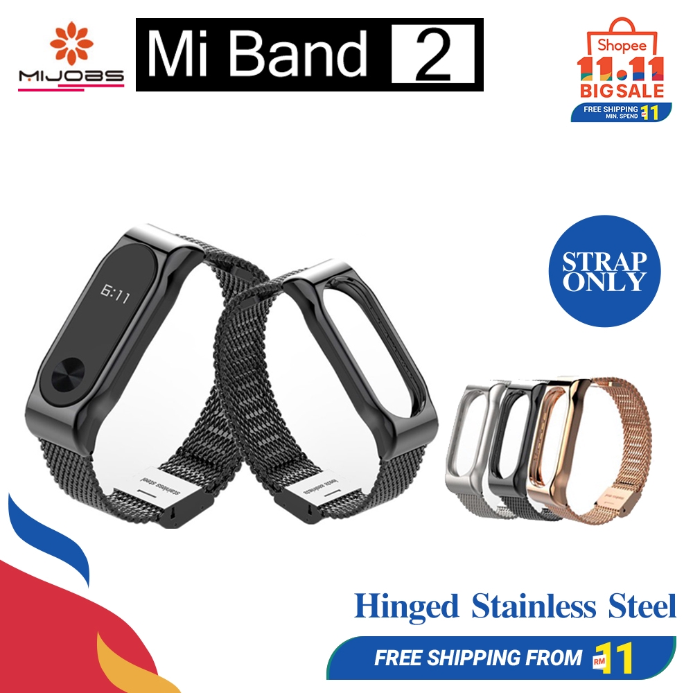 Dây Đeo Thay Thế Bằng Thép Không Gỉ Cho Đồng Hồ Thông Minh Miband 2 M2 1