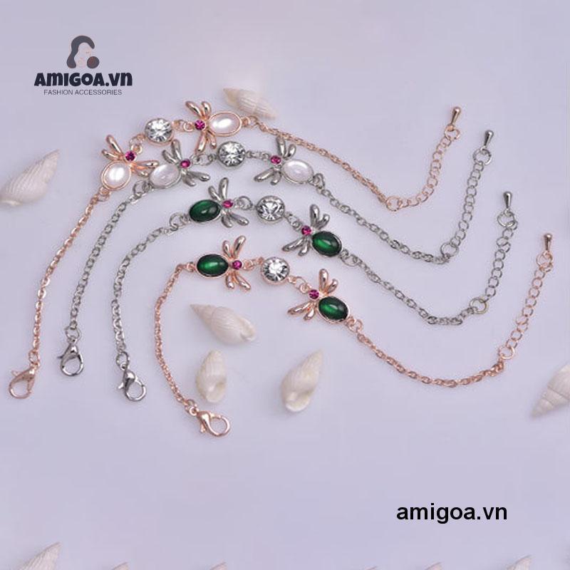 Vòng Đeo Tay Hình Chú Ong Màu Vàng Hồng Nhỏ Xinh Phong Cách Dân Tộc Cho Nữ