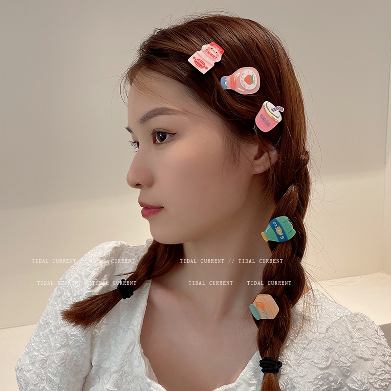 Set 2021 kẹp tóc họa tiết hoạt hình dễ thương cho nữ