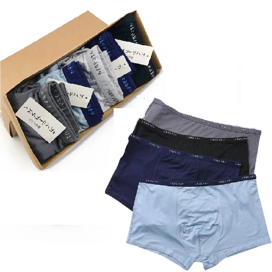 Quần Lót Nam Cotton Cao Cấp, Quần Sịp Nam Boxer Nam Thoáng Mát Kháng Khuẩn YUNA