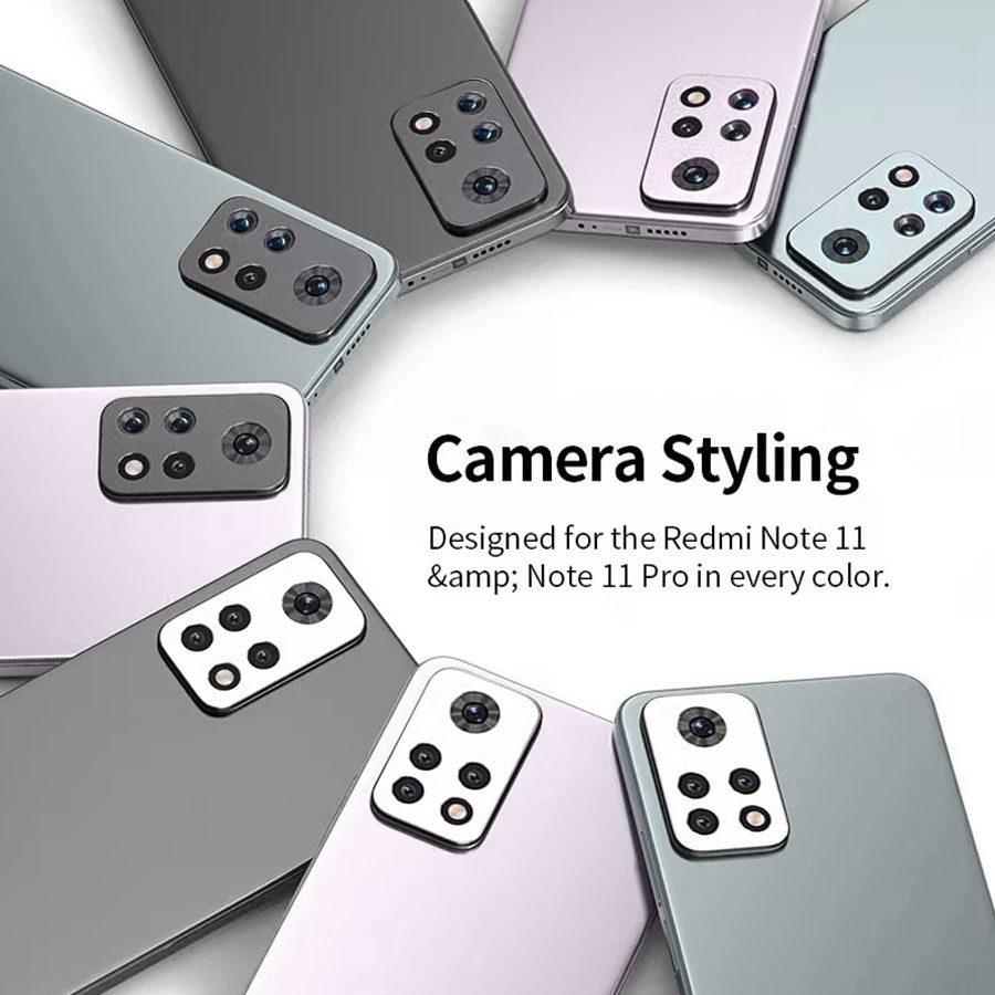 Vòng Kim Loại Bảo Vệ Camera Sau Cho Xiaomi Mi 10T 11T 12T 13 Redmi Note 12 11 10 Pro Poco X5 X4 X3 M3 M4 F3 F4 GT