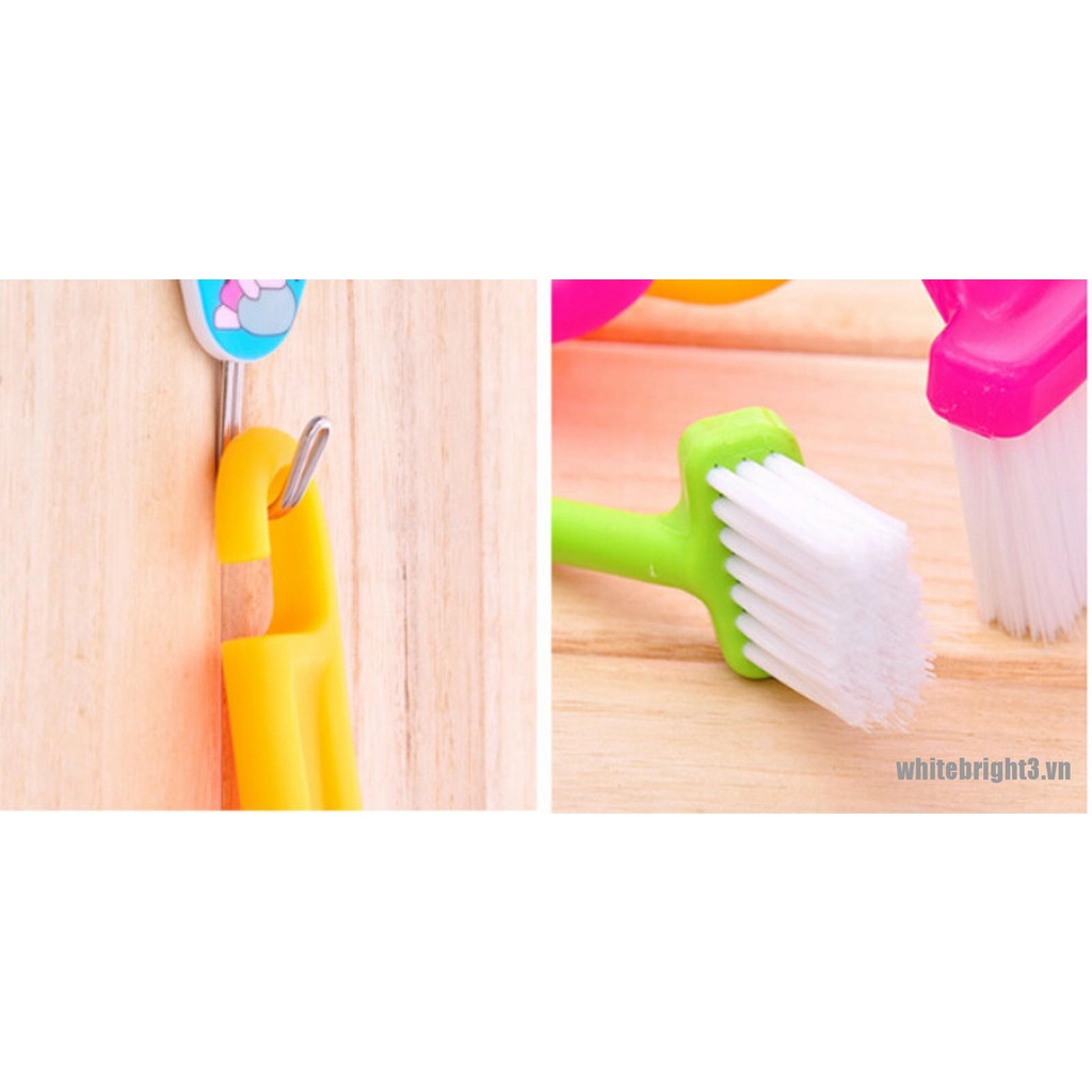 Bộ 3 Bàn Chải Cọ Bồn Cầu Hình Chữ S Kèm Tay Cầm Tiện Dụng