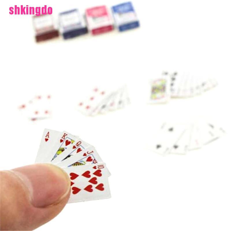 1 bộ bài tây tỉ lệ 1:6/1:12 trang trí nhà búp bê