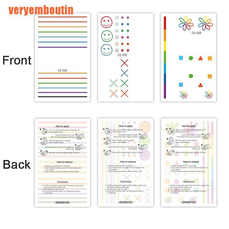 Hình Xăm Dán Tạm Thời Màu Dạ Quang Độc Đáo