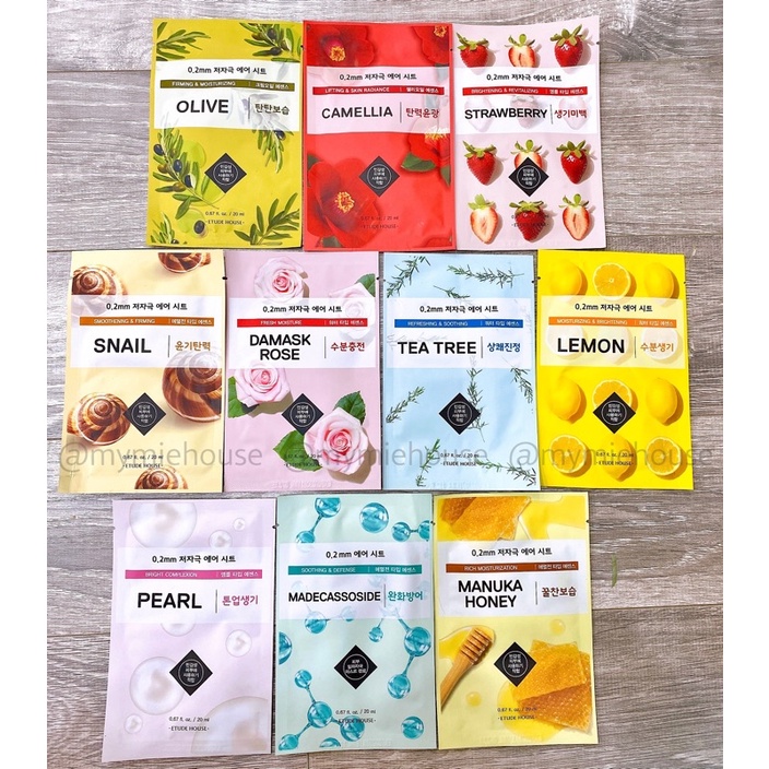 Mặt nạ giấy Etude House đủ mùi