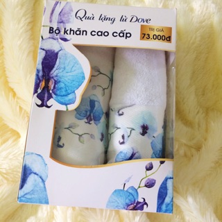 Bộ khăn hoa lan cao cấp (Quà tặng từ Dove)