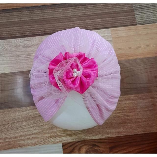Turban hoa voan cho bé