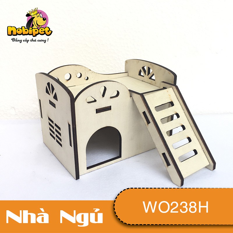 Nhà Gỗ Sân Thượng Banana Nhà ngủ Lắp Ráp  cho Chuột Hamster WO238H