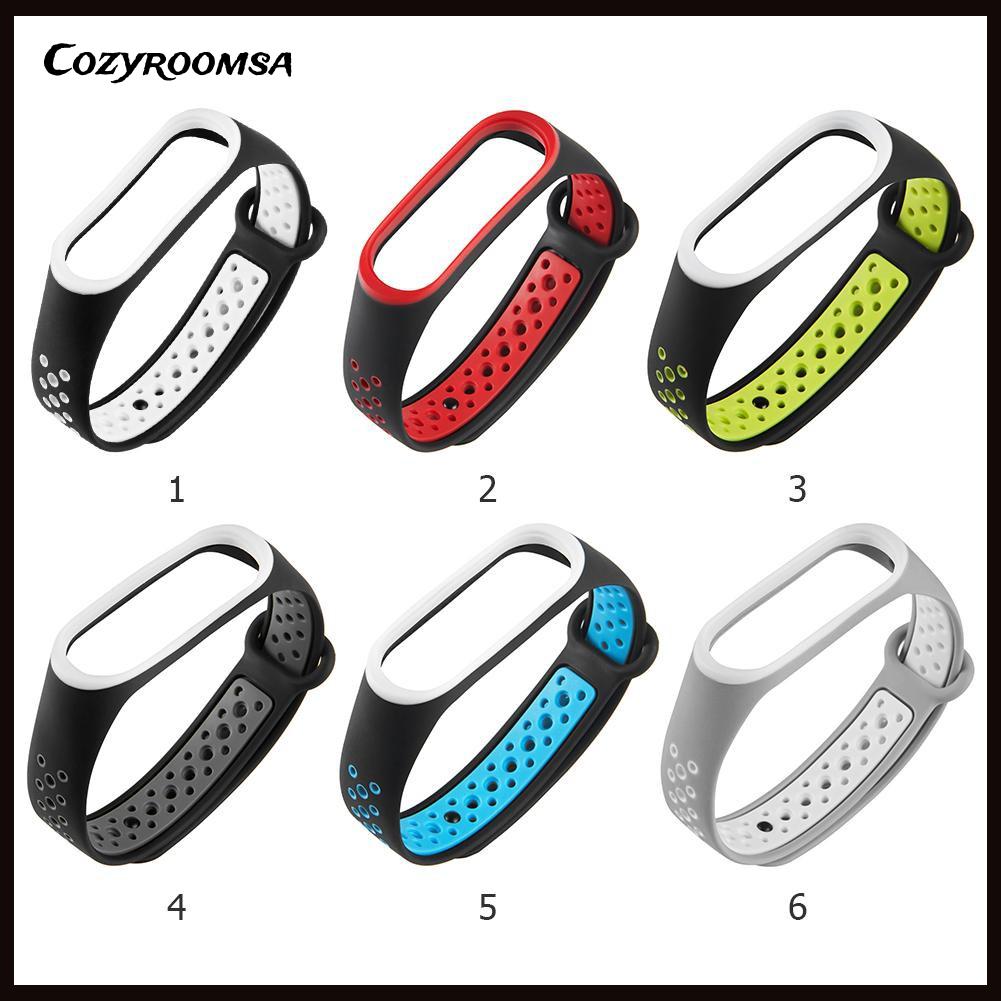Cozyroomsa Silicone Porous Breathable Watch Band Bracelet Strap for Xiaomi Mi Band 3