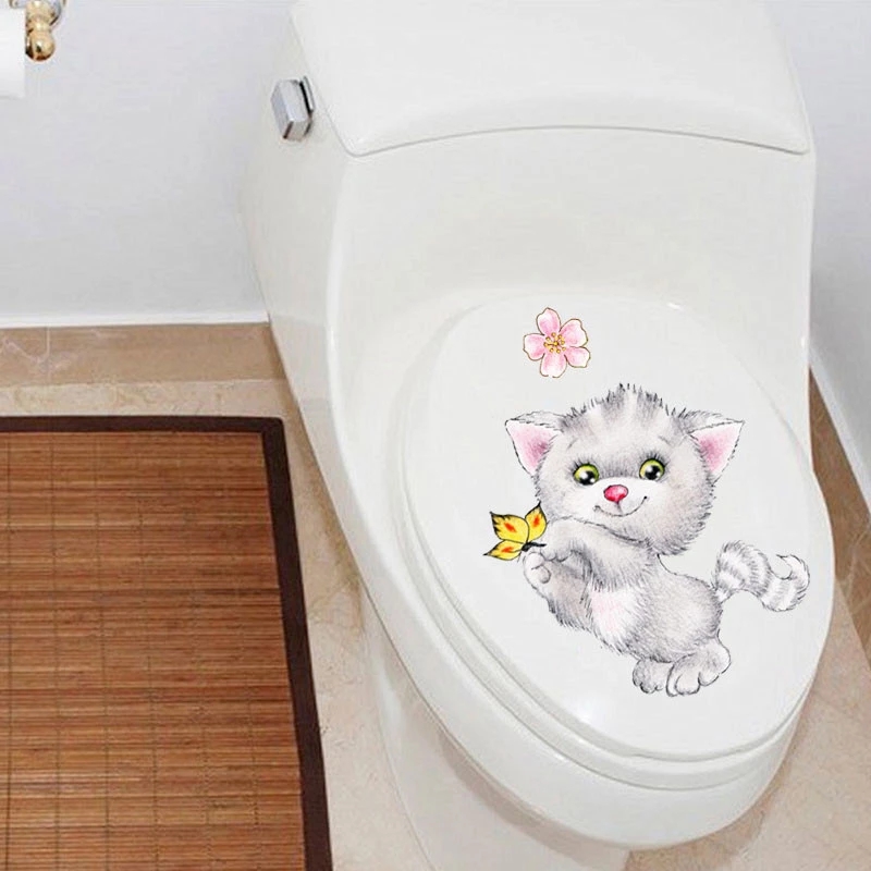 Miếng Dán Trang Trí Phòng Tắm Hình Mèo Dễ Thương