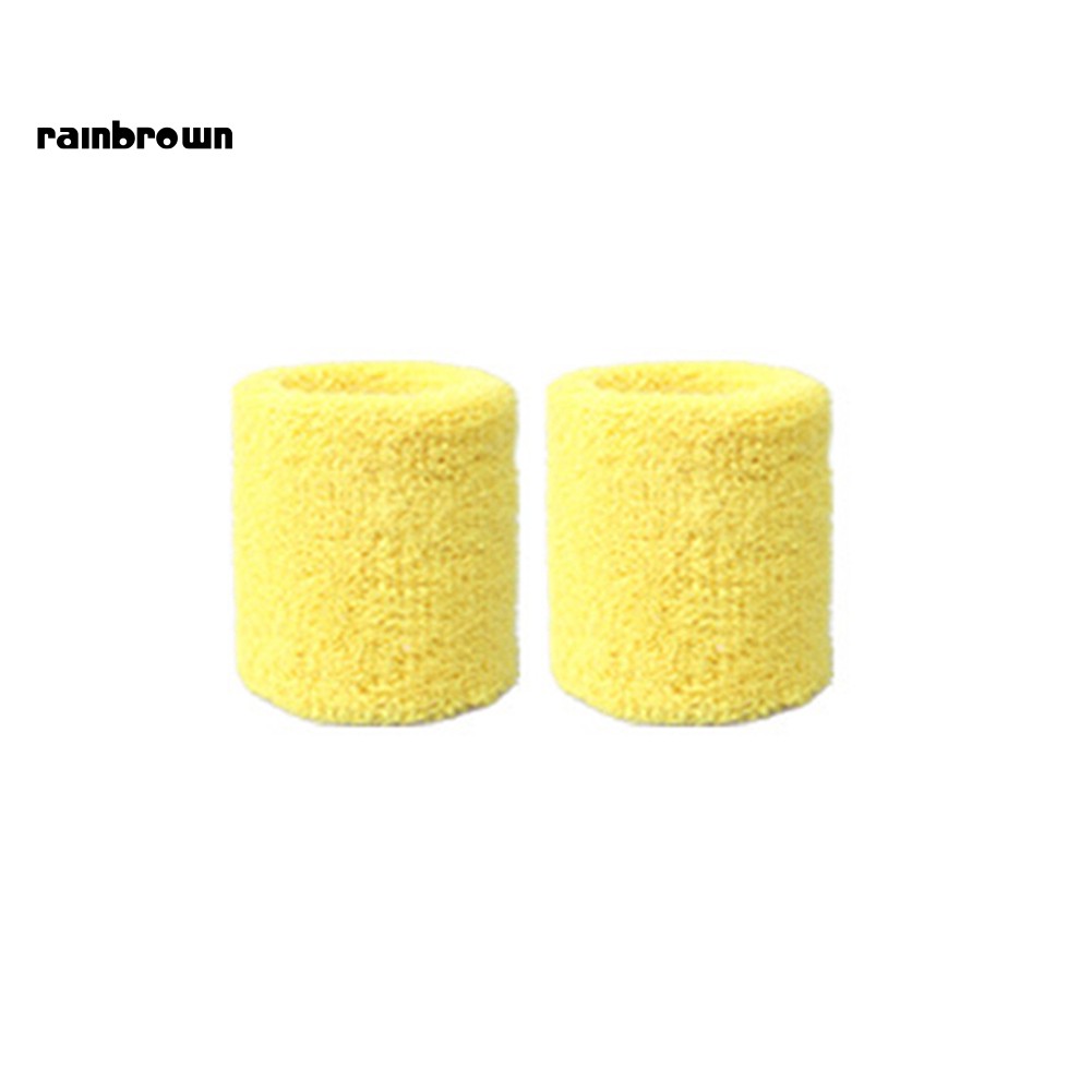 Set 2 băng cổ tay thấm hút mồ hôi chơi thể thao