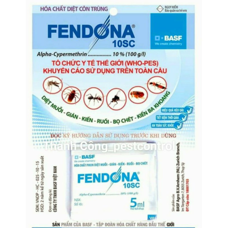 Thuốc diệt bọ chét Fendona 10SC 5ml