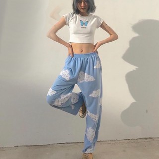 [SIÊU NGẦU] Set áo croptop cộc tay thêu bướm mix quần SKY hot hit (Sỉ từ 5sp bất kì)