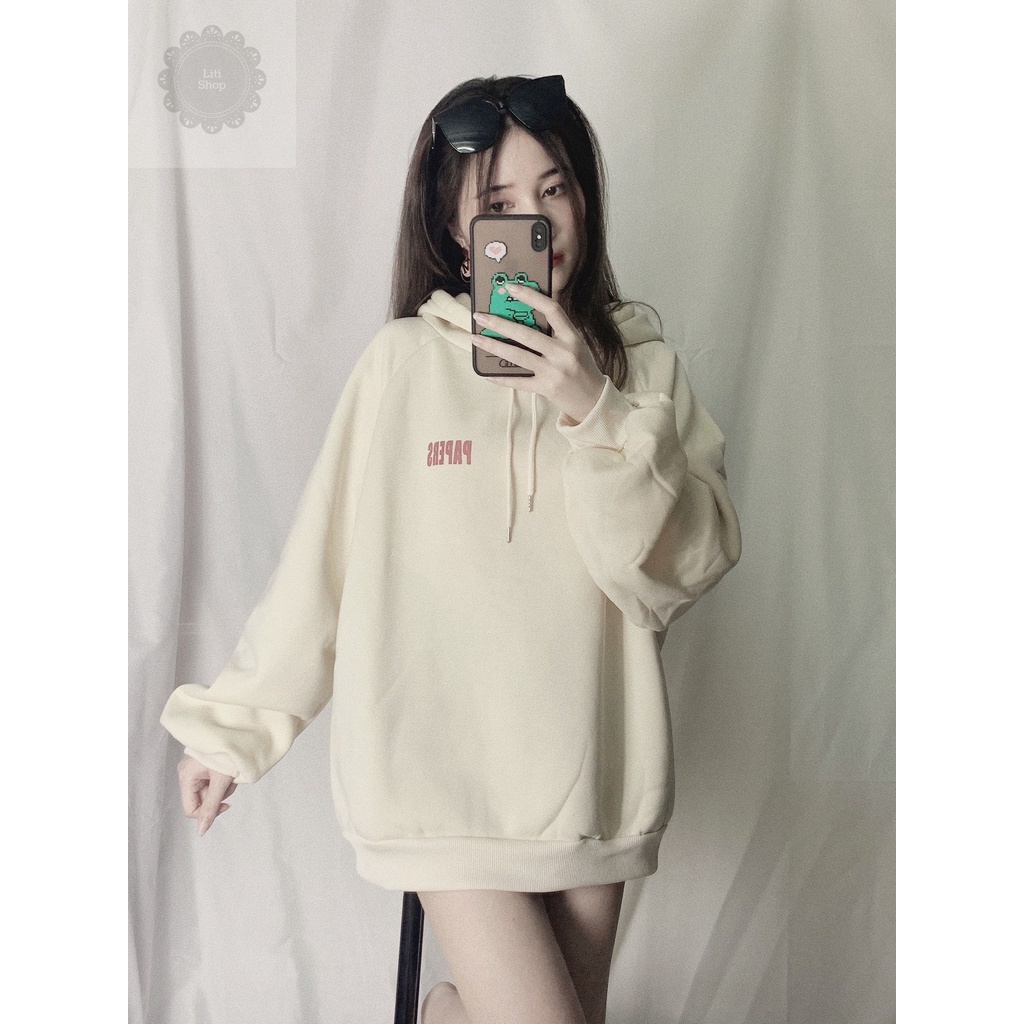 [SẴN HÀNG] Áo hoodie nữ nỉ bông ulzzang dáng rộng phiên bản Hàn Quốc - Liti shop