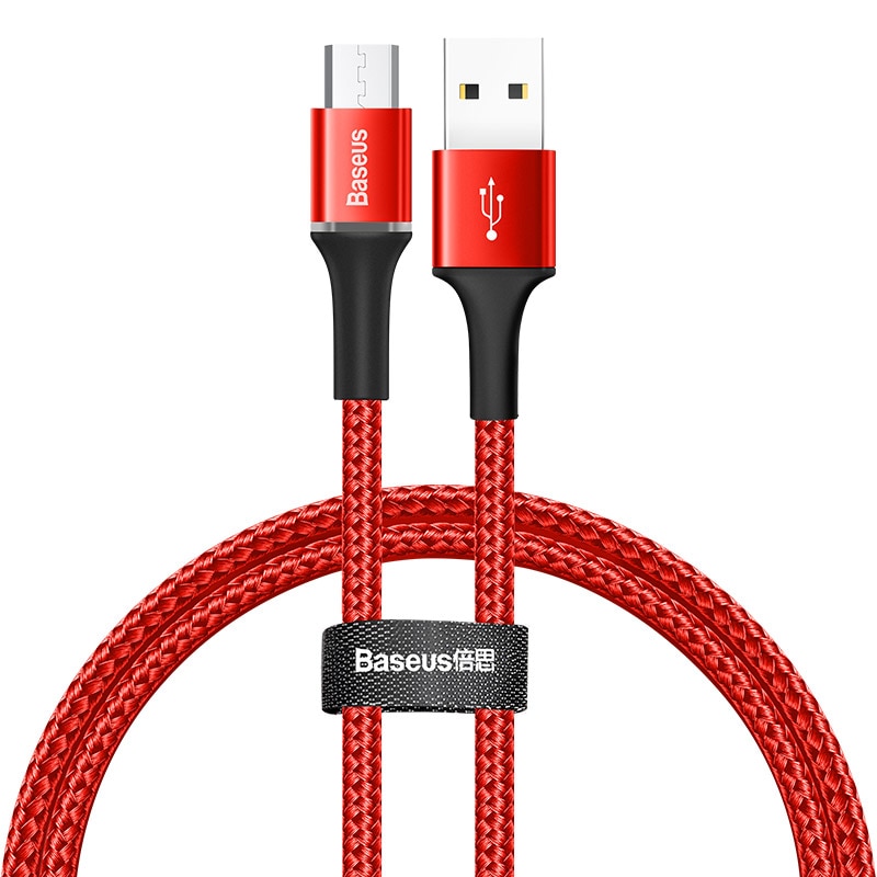 Dây Cáp Baseus 3A Cổng Micro USB Sạc Nhanh Có Đèn LED Phát Sáng Dài 1M Cho Samsung Xiaomi Android