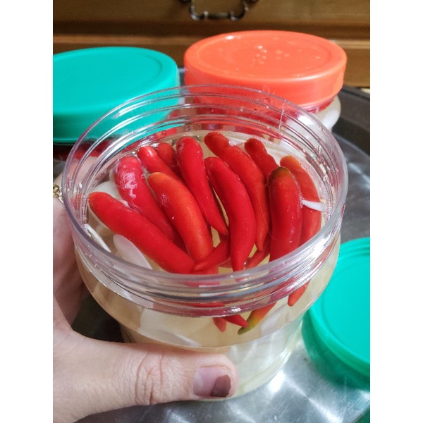 Tỏi Cô Đơn Ngâm Giấm Ớt 1 lít (1kg)