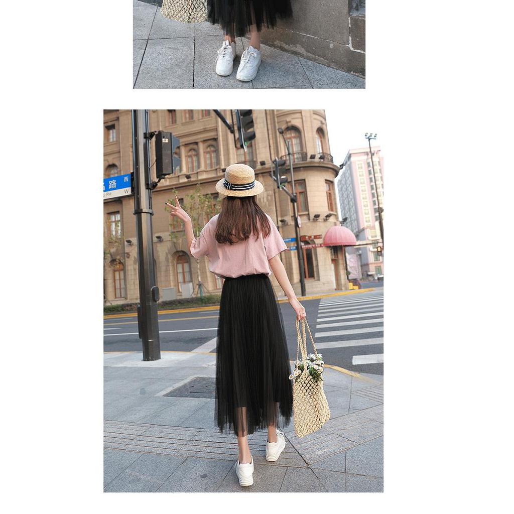 Chân Váy Lưới Chữ A Phong Cách Hàn Quốc Dành Cho Nữ
